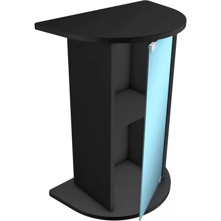 Tetra AquaArt armario bajo para acuario, especial para acuarios Tetra AquaArt Explorer Line de 30/60 litros con cristal frontal curvado, color negro, 1 pieza - 1