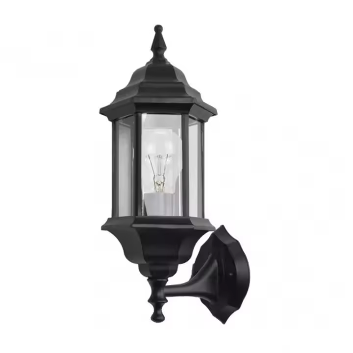 FABRILAMP Aplique Exterior Aluminio Pollux Negro 42x16x20 Cm - 1