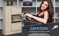 Armario Zapatero de 2 en 1 para Zapatos Mueble Almacenaje Paraguas Gran Espacio Estante Ajustable en 2 Niveles Capacidad de 12 pares 79x26x120 cm Madera - details 0