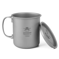 Taza De Titanio 420ml Con Manijas Plegables Para Camping Pesca Senderismo. Vaso Ligero De Agua Para Mochilas - details 0