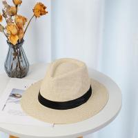 Sombrero De Paja Natural Para Hombre Moda Verano Trendy Sombreros De Playa Protección Solar Color Sólido Fedoras Casual Sombrero De Vaquero Jazz Gangster - details 21