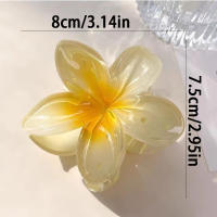 1/6pcs Clip De Pelo De Flor Bohemia Para Vacaciones Gran Pinza De Pelo Para Mujer Accesorios De Pelo Estilo Fashion - details 6