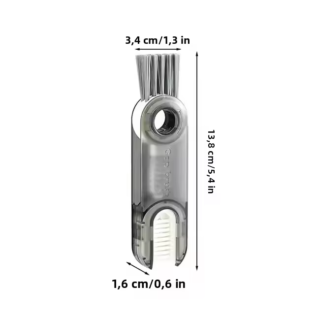 Herramienta De Limpieza 3 En 1 Cepillo Para Vaso Micro Cepillo Para Tapas De Botellas De Agua Multifuncional Para El Hogar - 1