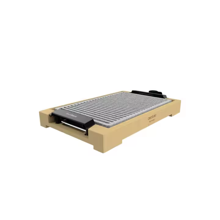 Plancha de asar - Cecotec Tasty&Grill 2000 Bamboo Linestone, 2000 W, 37,5 x 24,5 cm, Antiadherente, Negro - 1