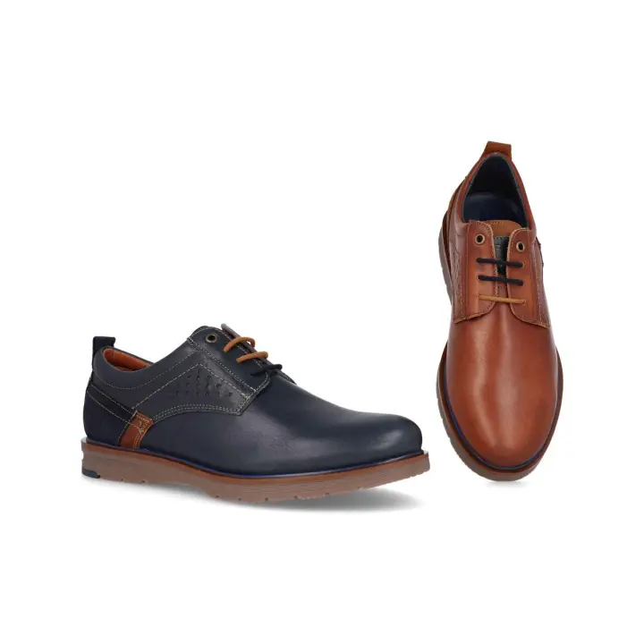Mº2881 - DJ SANTA ZAPATO CABALLERO PIEL    COLORES : MARINO , CUERO  TALLAS: 39 AL 46  CORTE EXTERIOR: PIEL  FORRO INTERIOR: TEXTIL / PIEL  PLANTILLA:  PIEL  ALTURA TACÓN / CUÑA : 3 CM.  PISO : SINTÉTICO - 1