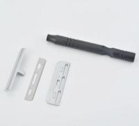 Cuchilla De Afeitar De Seguridad Para Hombres YAQI Con Mango De Aluminio Negro Y Cromado Ligero Excalibur Doble Faja Para Rostro - details 7