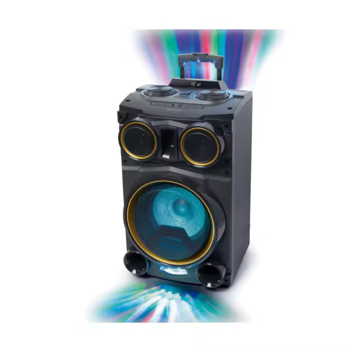 Muse M-1938 DJ Negro/Altavoz para fiestas/500W/Bluetooth/Luces que cambian de color/Radio FM - 1