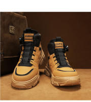 Botas De Motociclista Para Hombre Negras Moda Casual Plataforma Trabajo Exterior Calzado De Calle Botines De Cuero Para Hombre Altura Del Tobillo - details 10