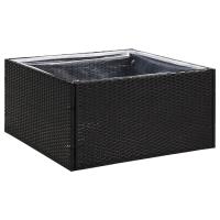 vidaXL Jardinera ratán sintético 80x80x40 cm Color Negro,  Gris,  y mas - details 1