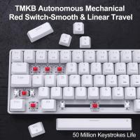 T68SE Teclado Mecánico Gaming Mini 60% Red Switch Mechanical Keyboard con Retroiluminación LED Cable USB-Type C Teclado Ultra-Compacto 68 Teclas Anti-Fantasma US Layout para PC/Windows - details 0