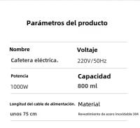Hervidor Eléctrico De 800ml Con Cuello De Ganso Y Control De Temperatura Tetera Inteligente Para Café Rápida Calentamiento 1000W 110V/220V - details 12