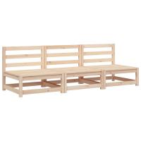 vidaXL Sofás de jardín sin reposabrazos 3 uds madera pino 70x70x67 cm Pino natural, Pino blanco, Marrón pino Conjunto Terraza Muebles Jardín Exterior Juego de Muebles de jardín Mueble Jardín Exterior Muebles de Salon Exterior - details 0