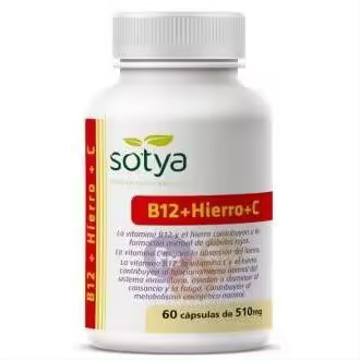 Sotya Vitamina B12 Hierro Vitamina C 60Caps - 1