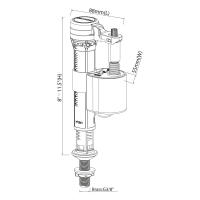 Grifo Flotador para cisternas con toma Inferior FLUTEC. Compacto y compatible con casi todos lo modelos. Rosca universal 3/8" - details 1