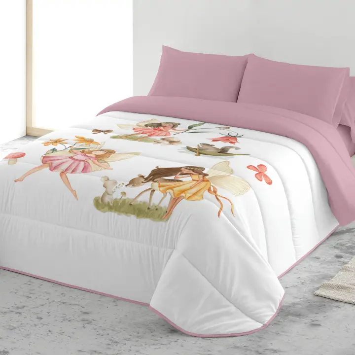 NATURALS - Edredón Nórdico Estampado Infantil - Acolchado de Gran Confort y Extrasuave - Gramaje 300 Gramos con Tacto Pluma - 5 Modelos diferentes - Modelos Infantiles - Camas 90/105 cm - 1