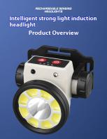 Linterna Frontal Para Pesca LED Recargable Con Sensor Función De Alta Y Baja Impermeable Lámpara De Mano De Alta Potencia - details 13