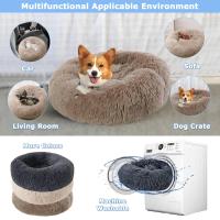 Cama Redonda Para Perros Y Gatos De Tamaño Grande 60cm Alfombra De Peluche Larga Para Invierno Cama De Mascota Suave Y Cálida Para Mediano Y Grande - details 4