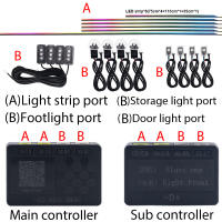 Lámparas De Decoración Para Coche Dual Zone 18/22 Pulgadas RBG 64 Colores Control APP Bluetooth Strip Led De Acrílico Para Atmosfera Del Vehículo Compatible Con BMW Audi Benz Y Más - details 0
