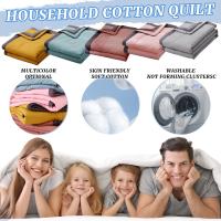 Edredón De Cama King Size De Color Sólido Aireado Y Transpirable Para Dormitorio Estudiantil Relleno De Algodón Material Poliéster/Celulosa Técnica De Tejido Jacquard Estilo Clásico Duradero Y Elegante - details 0