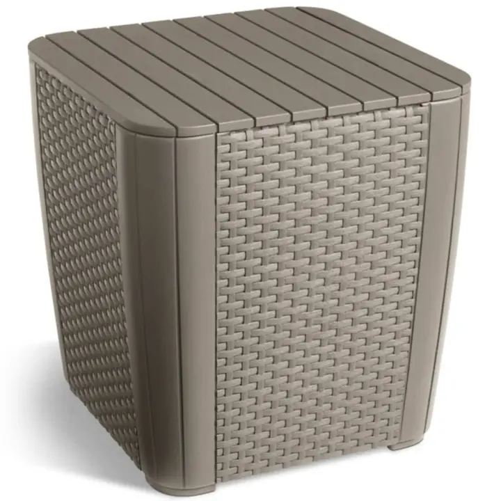 Keter Mesa Auxiliar de Jardín Luzon mimbre color plano Capuchino - 1