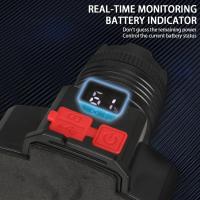 Linterna Frontal Recargable USB Super Brillante Con 5 Modos De Iluminación Pantalla Digital Para Pesca Al Aire Libre Y Camping - details 18
