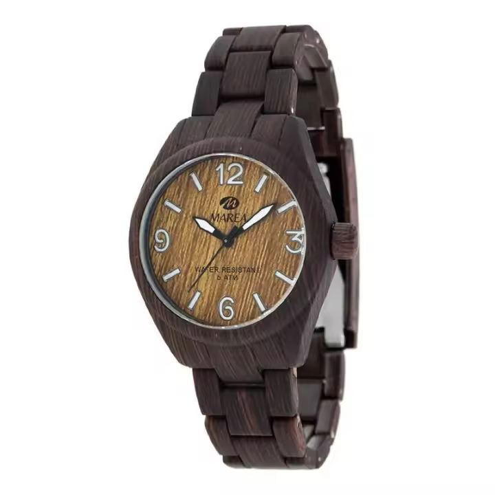 Reloj Mujer B35298/6 Madera Oscuro Sumergible 50m - 1