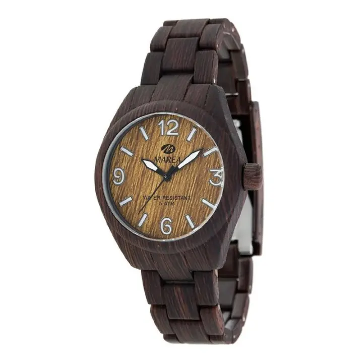 Reloj Mujer B35298/6 Madera Oscuro Sumergible 50m - 1