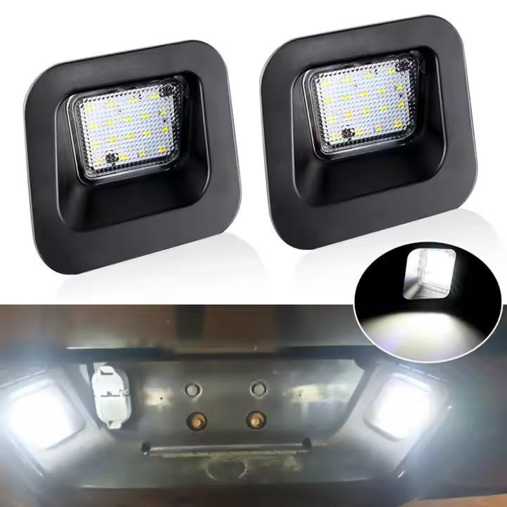 2Pcs/set Lámpara LED De Placa De Licencia Para Camión Decoding Dodge Ram 1500 2500 3500 Luz Original De 12V Para Automóviles - 1