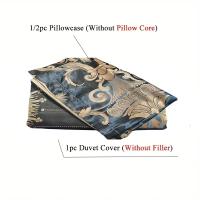Conjunto De Cama De Lujo Jacquard Tamaño Rey Colcha De Edredón Con 2 Fundas Para Almohada (1 Funda Para Almohada Individual) Color Negro Floral Alta Calidad Poliéster 100% - details 18