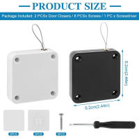 Cerrador De Puertas Automático Sensor Sin Perforar Ajustable Soporte De Superficie Para Mejoras Del Hogar Que Cierra Automáticamente Las Puertas Material De Acero Inoxidable - details 2