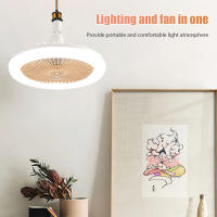 Ventilador de techo con luz, Ventiladores de techo cerrados con luces y control remoto, mini ventilador de techo sin aspas de 25cm con luz, regalo de verano familiar, para cocina, baño, garaje, despensa, cuarto de herramientas, lavadero (blanco) - details 0
