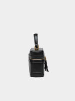 Bolso Pequeño Cuadrado De Moda Para Verano 2024 Negro PU Mujer Bolso De Hombro Portátil Y Elegante Con Cierre Único - details 1