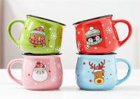 Taza De Cerámica De 350ML Para Regalo De Navidad Con Diseño De Santa Y Ciervo Taza De Café Para Oficina Y Hogar Taza De Leche Taza De Té - details 0