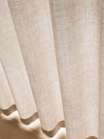 Cortinas De Algodón Y Lino Grueso Estilo Coreano Para Dormitorios Y Salones Translúcidas Con Cobertura Semi-oculta Material 100% Poliéster - details 8