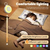 Máquina de sonido para niños Máquina portátil de sonido de rueda blanco con luces nocturnos para aliviar El Sonido natural de Sueño recarle adecuada para viajar a La Oficina De La Guardia familiar para dormir - details 4
