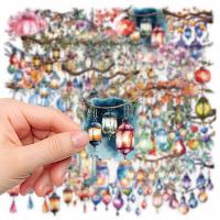 50PCS Pegatinas De Lámpara Colorida Para Decoración De Estación De Trabajo Botella De Agua Móvil Tableta Portátil Equipaje PET 3x7cm - details 6