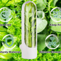 Contenedor De Almacenamiento Para Hierbas Frescas Herb Saver Guardia De Vainilla Preservación De Verduras Para Nevera Y Cocina - details 5