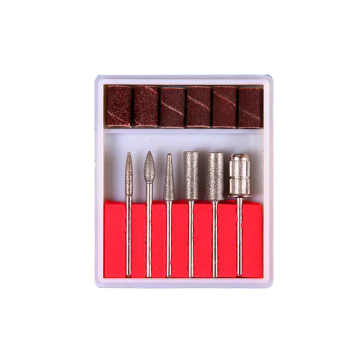 Set De 6 Piezas De Brocas Para Uñas De Diamante Para Pedicura Brocas De Martillo De Rotación Accesorios De Herramientas De Corte - 1