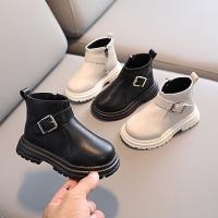 Botas De Cuero Para Niños Moda Otoño Invierno Botines Cortos Con Cierre De Cremallera No Esmeriladas Antideslizantes Para Niños Y Niñas - details 0