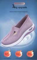 Zapatillas De Mujer En Color Sólido Transpirables Zapatillas Casuales De Verano De Bajo Térmico Tejidas Zapatos Casuales Para Mamá - details 0