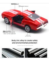 Modelo De Coche Clásico En Escala 1/32 Metálico GT500 1967 MUSTANG Colección De Juguetes Vintage Regalo Para Niños - details 1