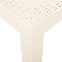 vidaXL Mesa de jardín de plástico blanca 79x65x72 cm - details 3