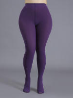 Pareja De Medias De Mujer Oversize Y Finas Que Penetran La Piel Material De Spandex Y Nylon Patrón Sólido Tipo De Tela Tejido Longitud De Pierna 95 Cm Cintura 48 Cm - details 11