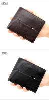 Cartera De Cuero PU De Alta Calidad Para Hombre Slim Con Cremallera Corta Portatarjetas Y Portafotos Monedero Simple Color Negro Café Marrón Azul - details 11