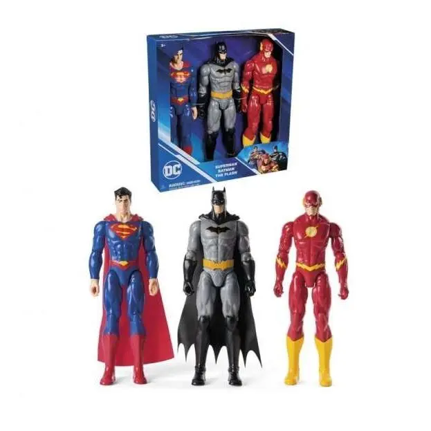 CD Pack 3 Figuras (Superman, Batman y Flash) 30 cm. (Spin Master 6072364) - 1