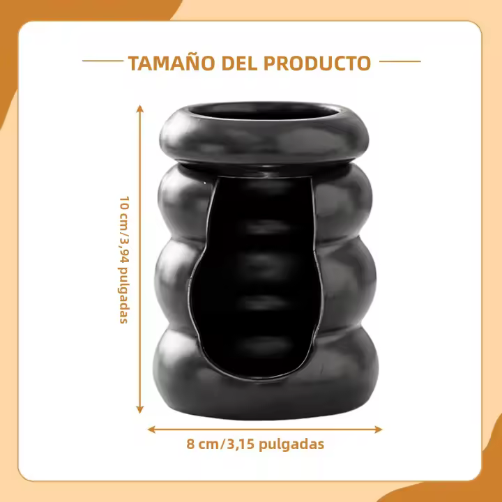 Encendedor De Aceite Esencial Y Velas De Cerámica Multifuncional Soporte Para Incienso Decoración Para Hogar Y Oficina Decoración Para Dormitorio - 1