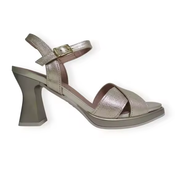 PITILLOS 10540  Oro  Sandalia  con tacón alto  cruzada  para mujer - 1