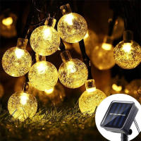 Luces De Cadena Solar LED 5m 20LED Luz Cálida Impermeable Para Decoración De Jardín Bodas Y Navidad VZLTXN Sin Certificación - details 0