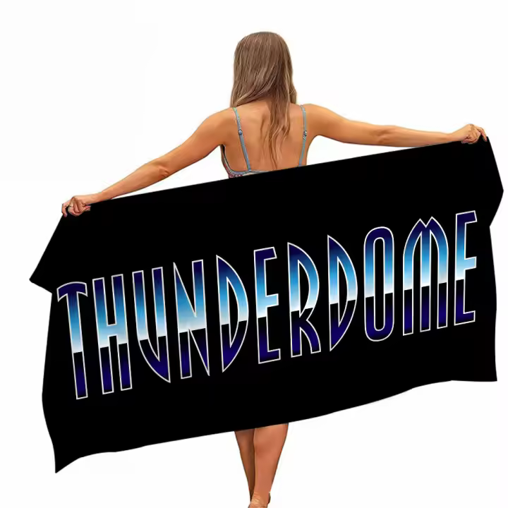 Toalla De Microfibra H-Hunderdome Para Festival De Música Toalla De Playa Absorbente Secado Rápido Suave Para Yoga Natación Resort Montañismo Tamaño 30x60 Cm - 1