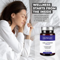 MELATONINA Pura Retard 1,8mg - Valeriana Forte, Pasiflora y Vit B6 - Dormir Bien, Sueño e Insomnio - Melatonin para Trastornos del Sueño - Melatonina Forte 60 Cápsulas Veganas Nutralie - details 0